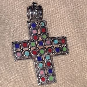 Vintage Mexico 925 Silver Cross Pendant